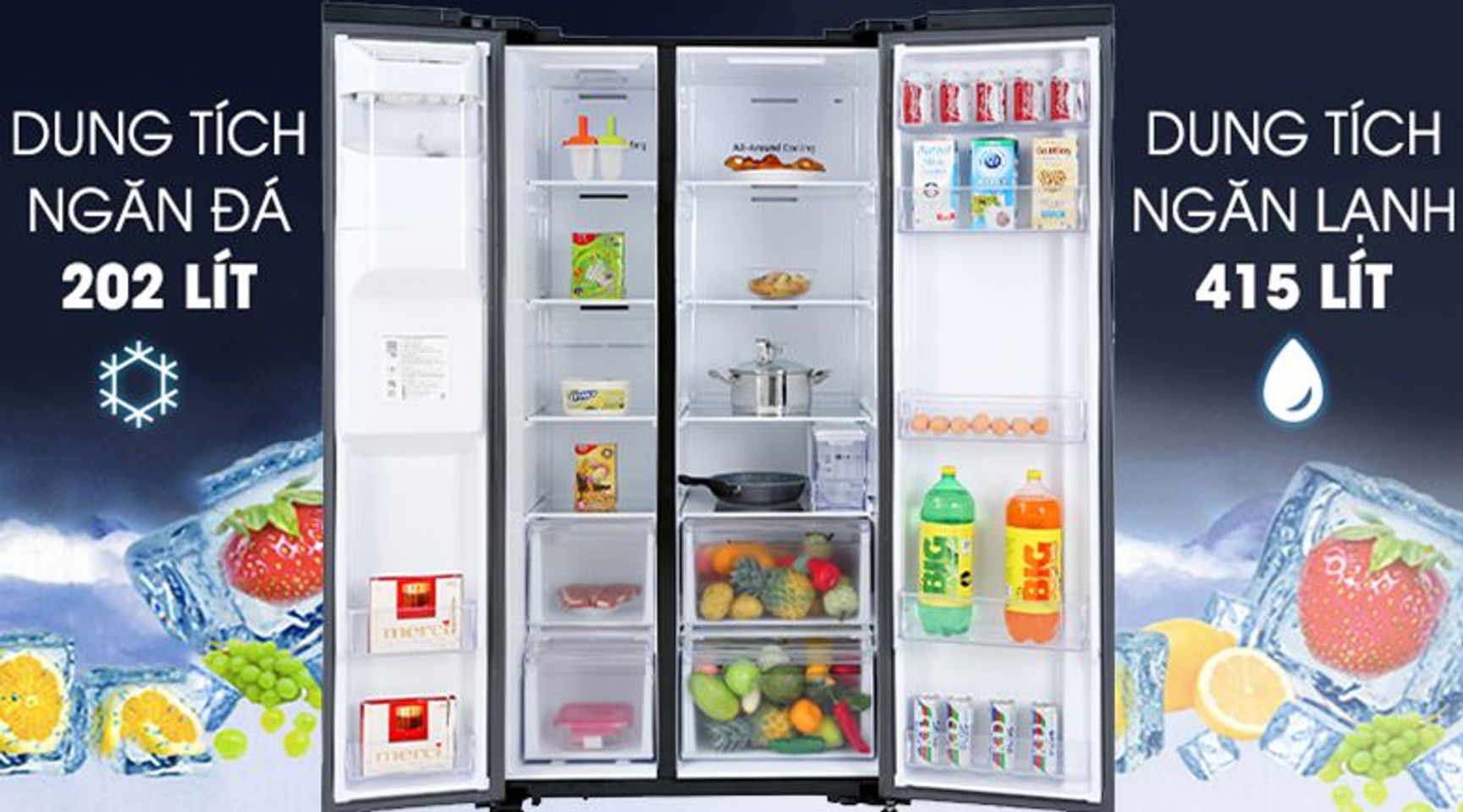 Tủ lạnh Samsung RS64R5301B4/SV inverter 617 lít 2