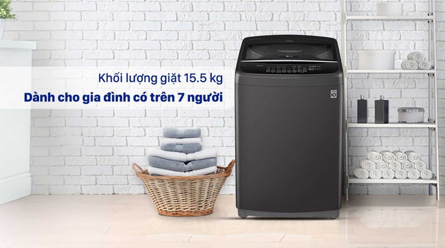 Máy giặt LG T2555VSAB inverter 15.5 kg 10