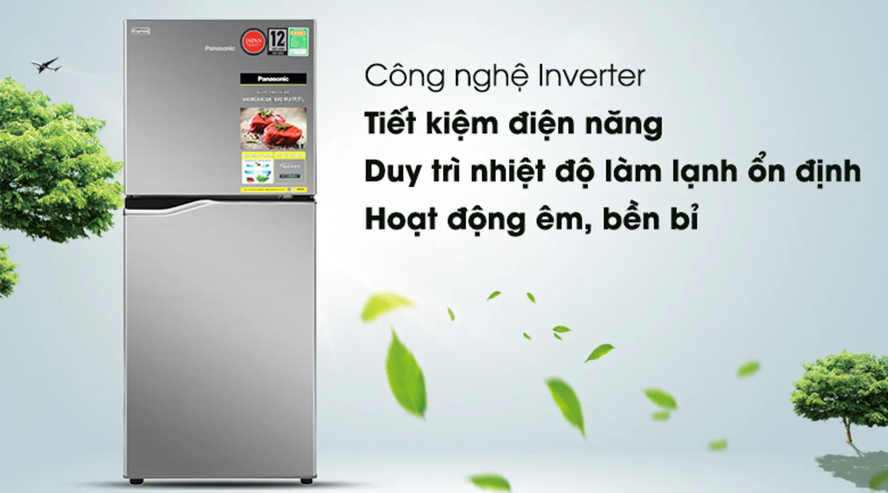 Tủ lạnh Panasonic NR-BA190PPVN inverter 170 lít 4