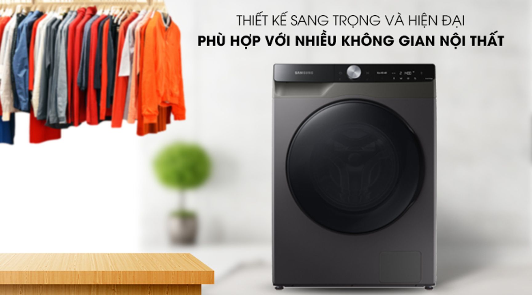 Máy giặt sấy Samsung WD14TP44DSB/SV inverter 14kg 1