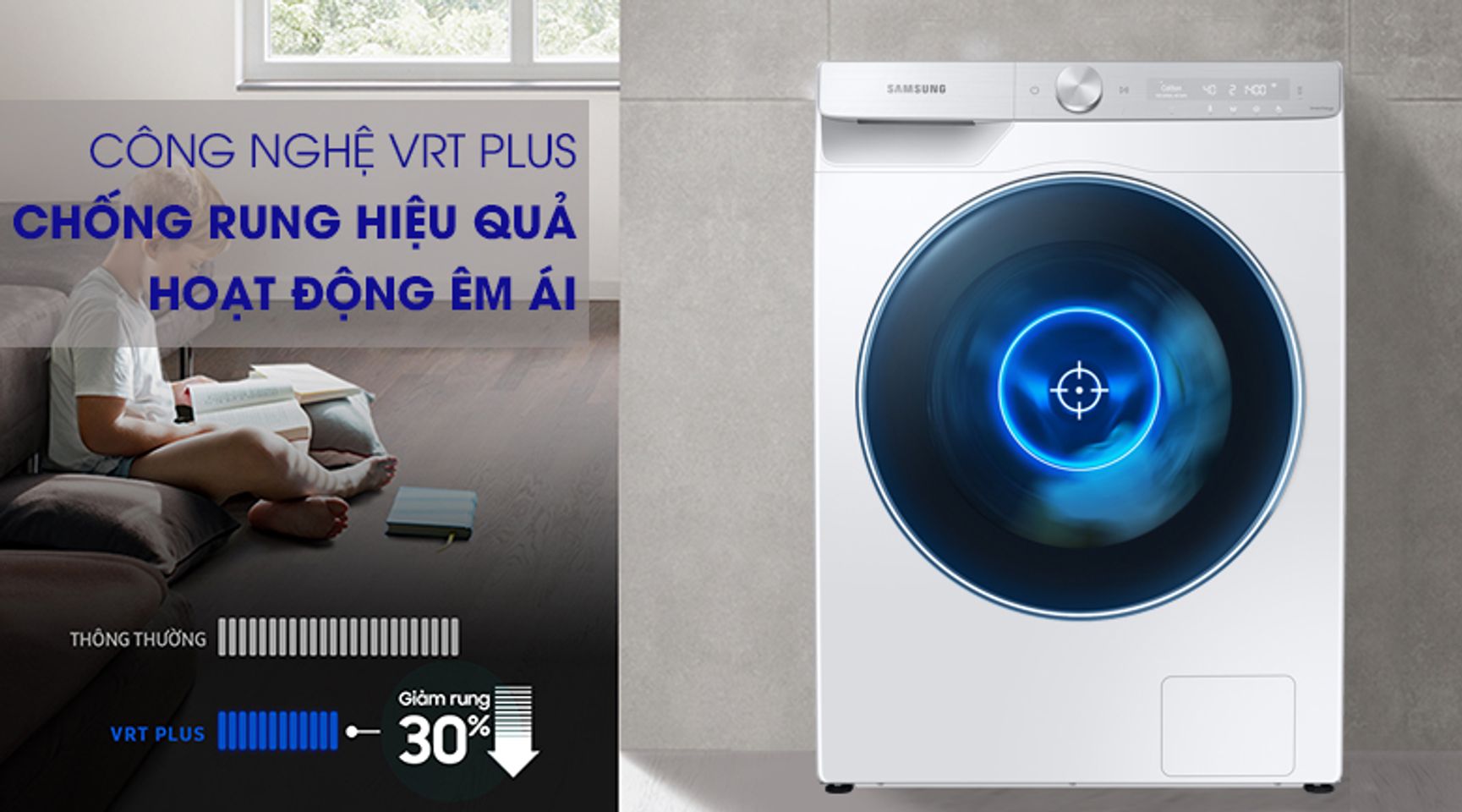 Máy giặt Samsung WW90TP54DSH/SV Inverter 9kg 8