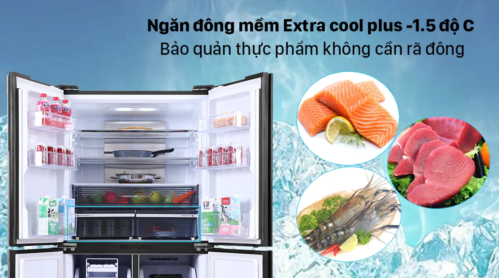 Tủ lạnh Sharp SJ-FX600V-SL inverter 525 lít 6