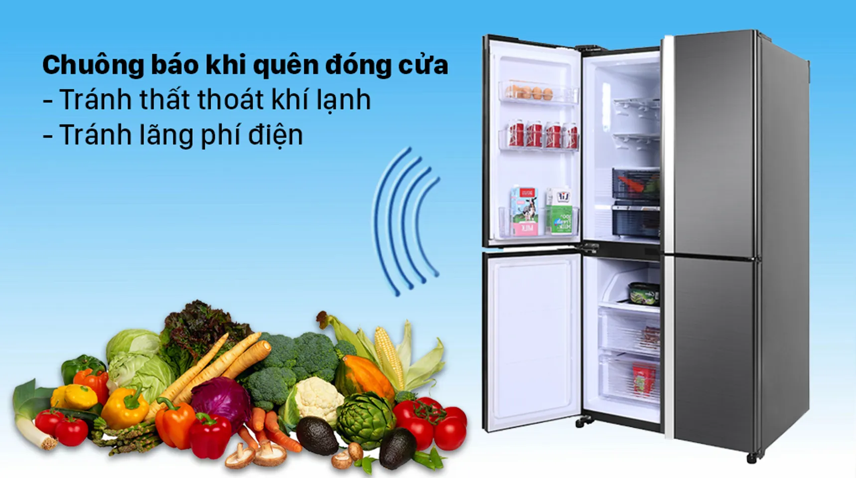 Tủ lạnh Sharp SJ-FX600V-SL inverter 525 lít 8