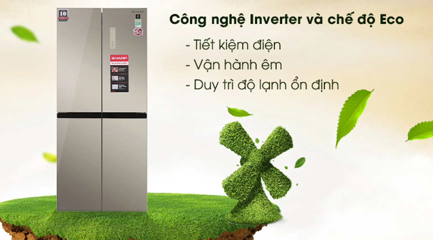 Tủ lạnh Sharp SJ-FXP480VG-CH inverter 401 lít 3
