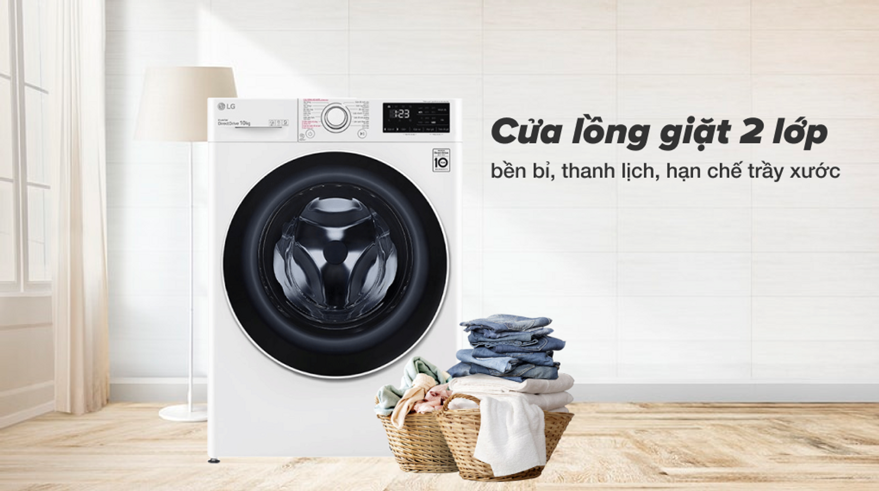 Máy giặt LG FV1410S5W Inverter 10kg 5