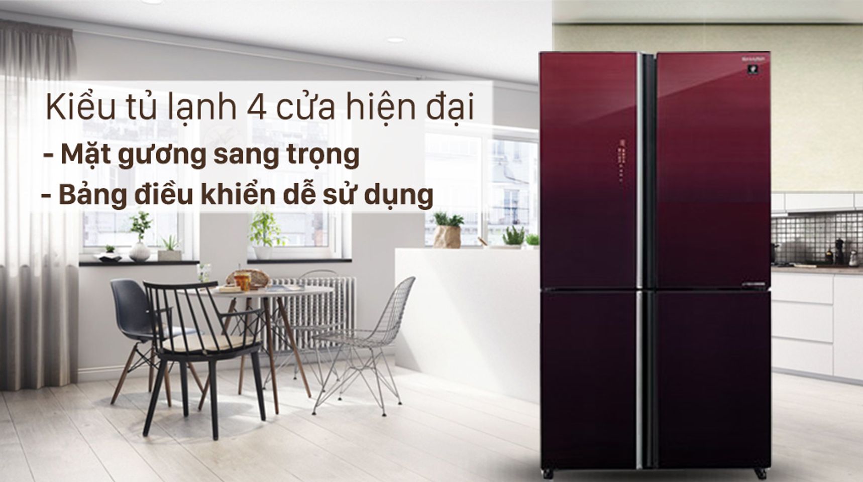 Tủ lạnh Sharp SJ-FXP600VG-MR inverter 525 lít 1