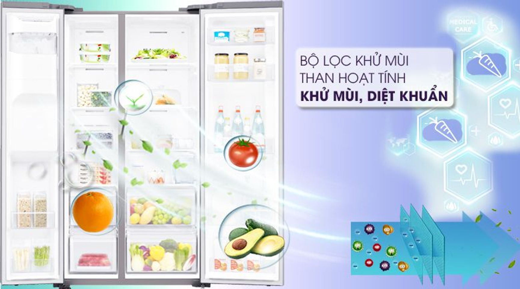 Tủ lạnh Samsung RS64R5101SL/SV inverter 617 lít 6