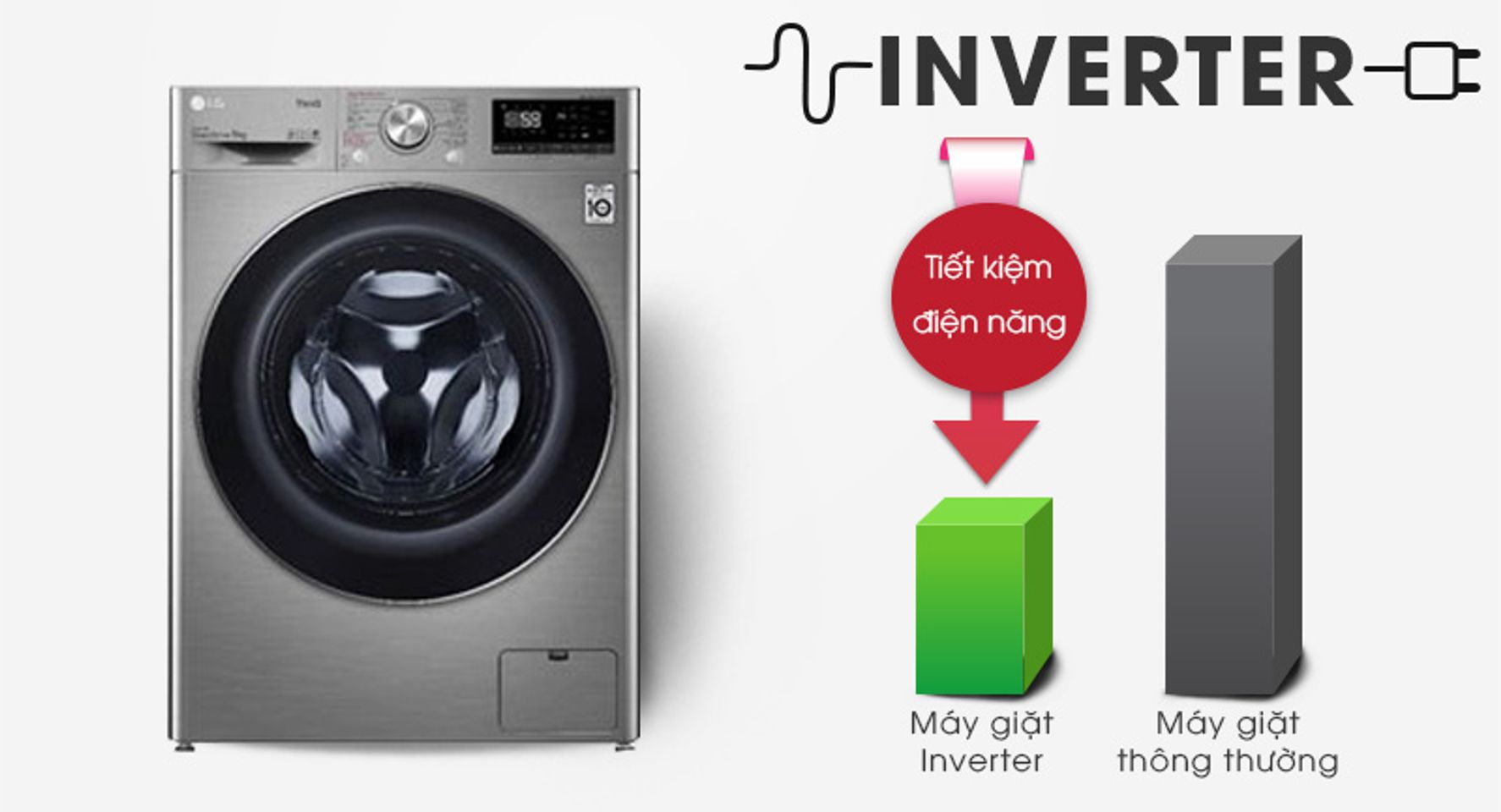 Máy giặt sấy LG FV1409G4V inverter 9 kg 3