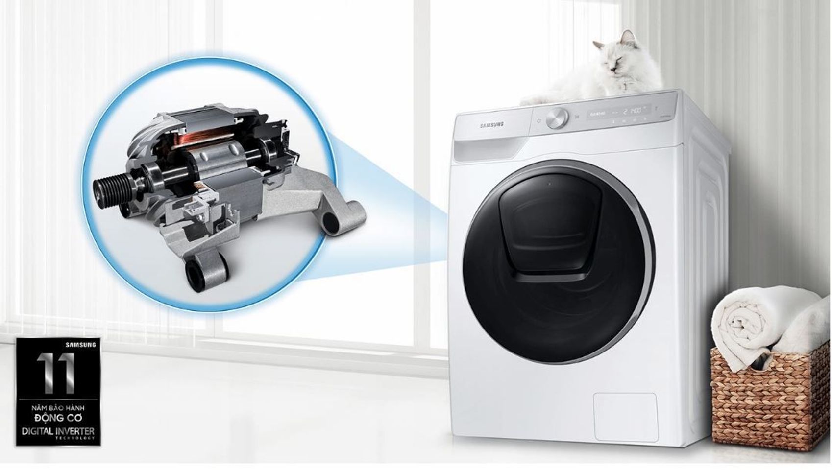 Máy giặt sấy Samsung WD95T4046CE/SV inverter 9.5/6kg 4