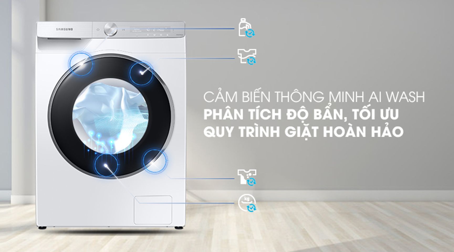 Máy giặt Samsung WW90TP44DSH/SV inverter 9kg 5