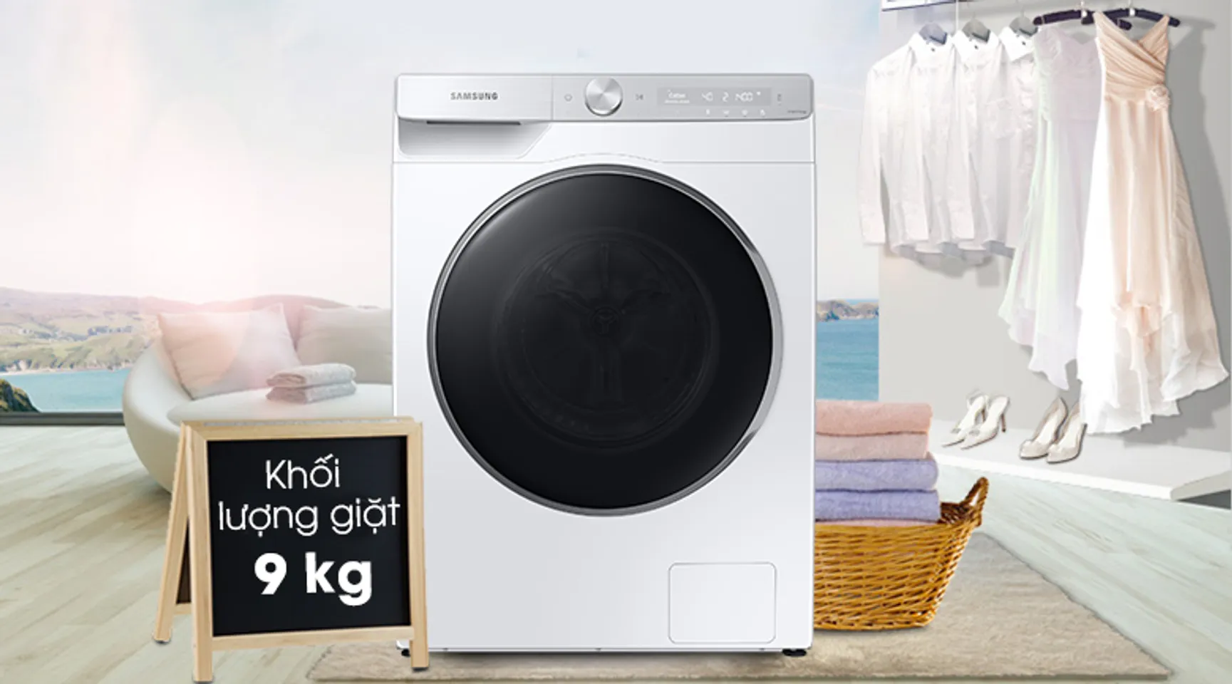 Máy giặt Samsung WW90TP44DSH/SV inverter 9kg 1
