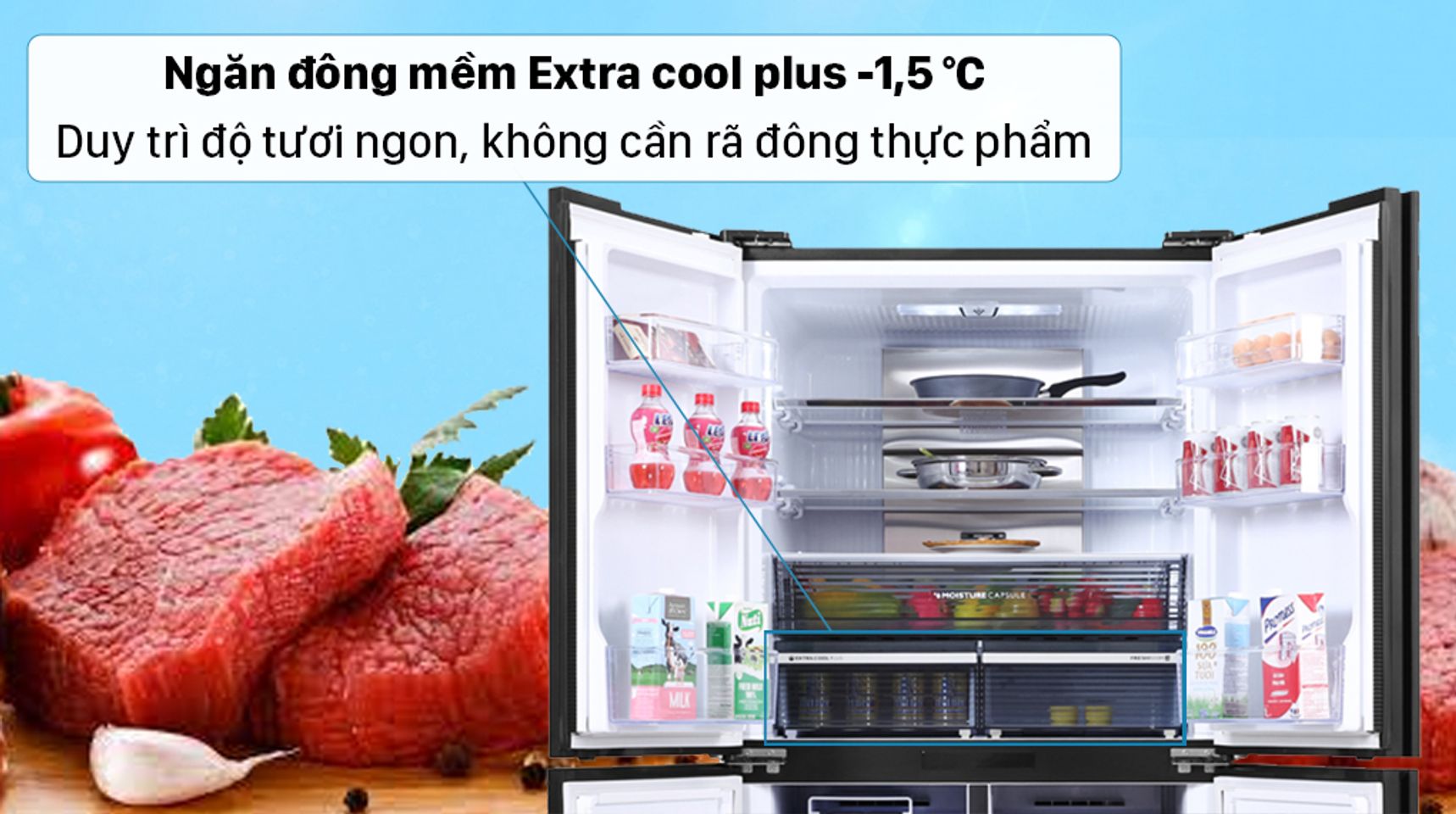 Tủ lạnh Sharp SJ-FXP600VG-BK inverter 525 lít 7