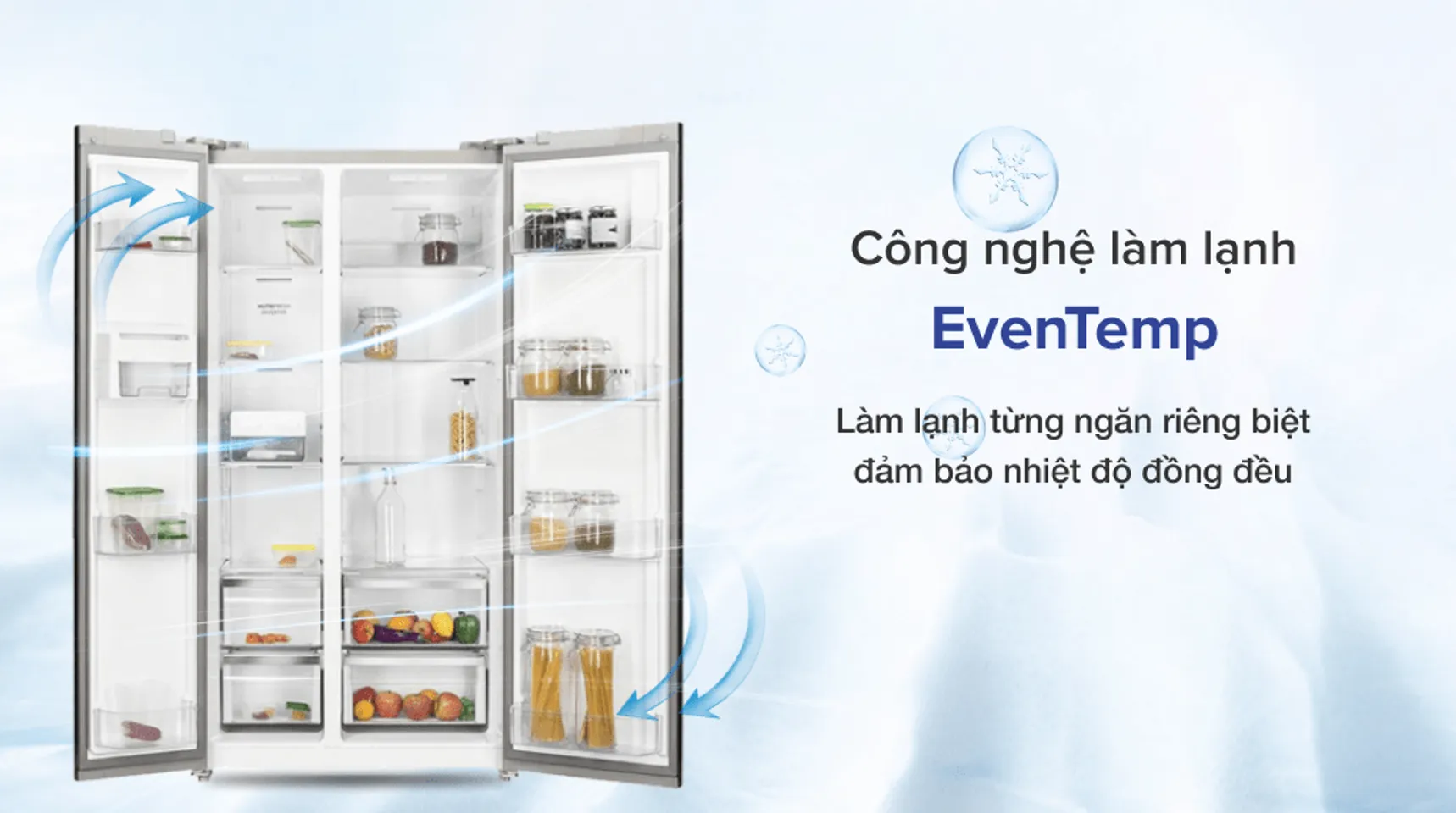 Tủ lạnh Electrolux Inverter 505 lít ESE5401A-BVN - Công nghệ EvenTemp