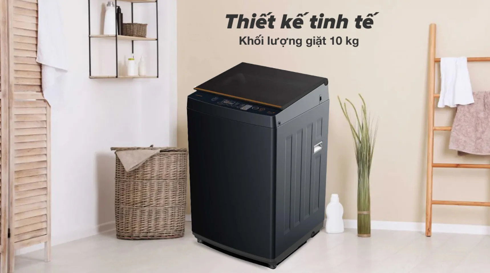 Máy giặt Toshiba Inverter 10 kg AW-DM1100PV(KK) - Phù hợp cho gia đình 5 - 7 thành viên