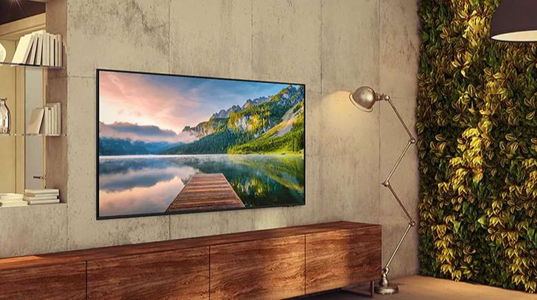 Giá treo tường - Smart Tivi Samsung 4K 55 inch UA55AU8000