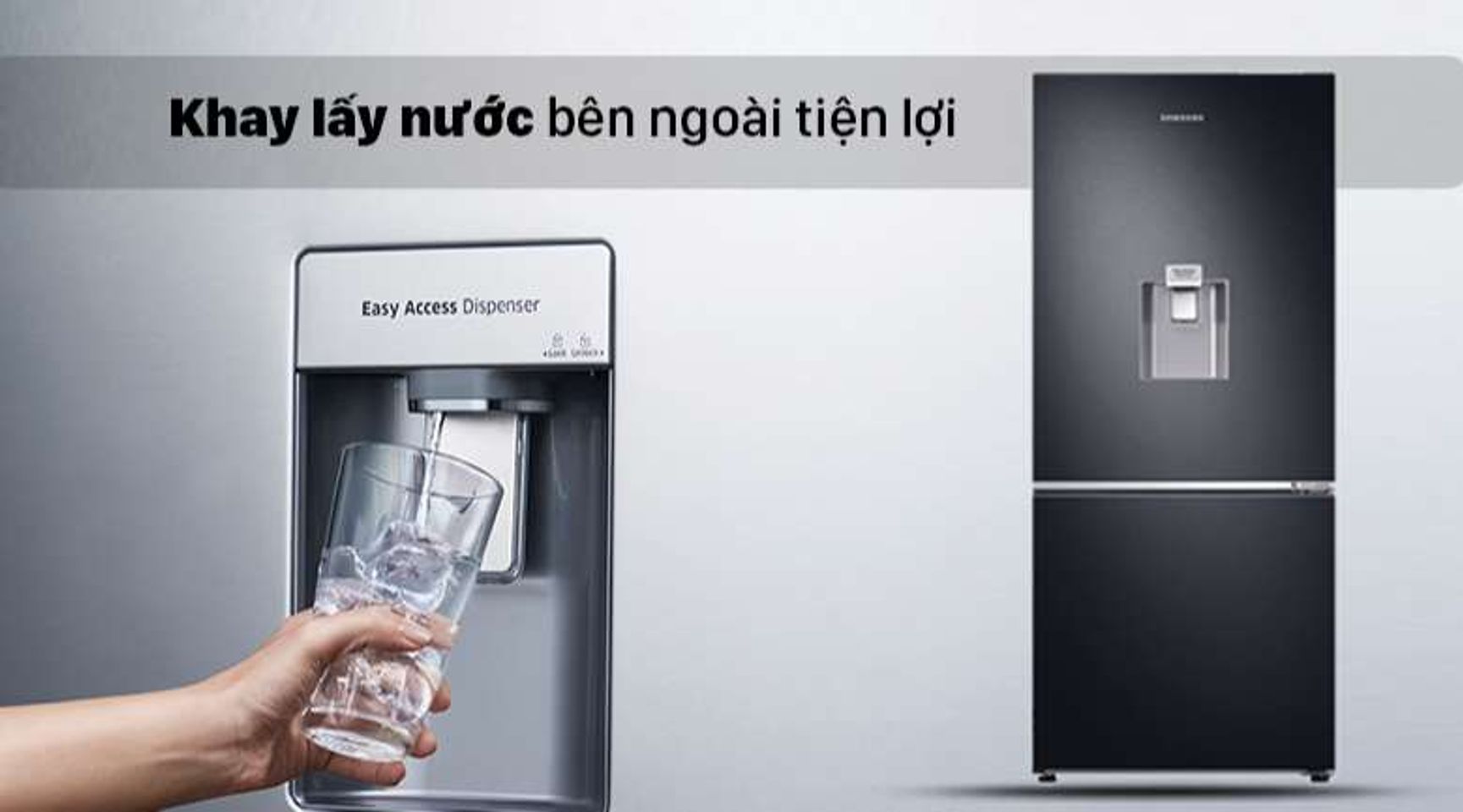 Tủ lạnh Samsung Inverter RB27N4190BU/SV có khay lấy nước tiện lợi 