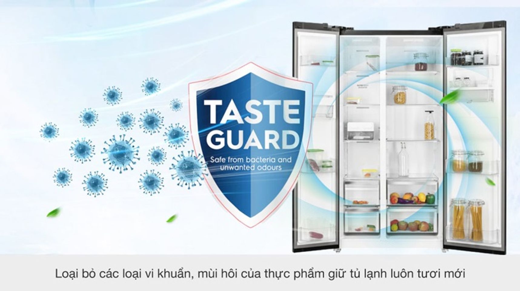 Tủ lạnh Electrolux side by side - Khử mùi, diệt khuẩn với tính năng TasteGuard