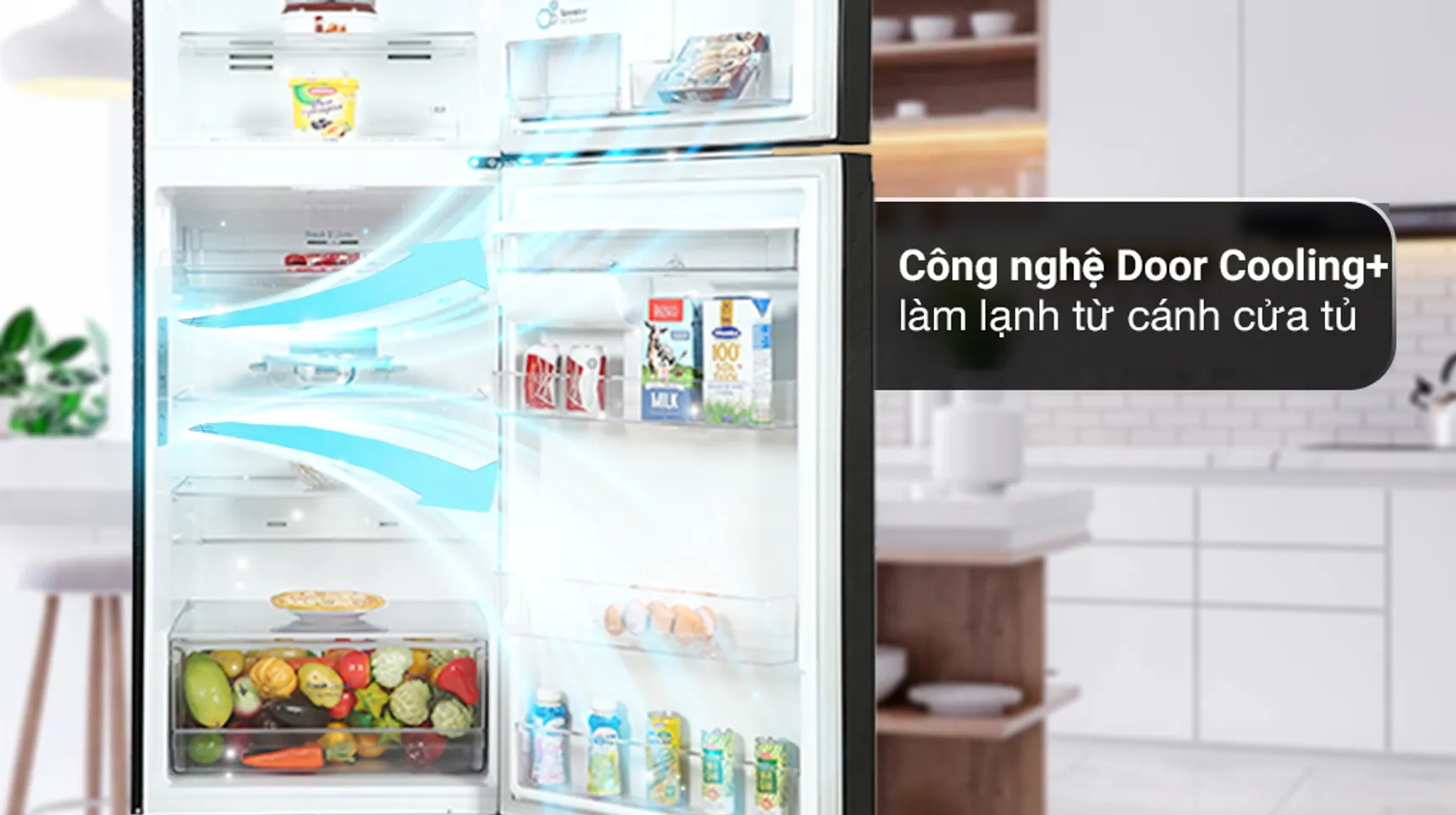 Tủ lạnh LG Inverter 374 lít GN-D372BLA - công nghệ Doorcoling