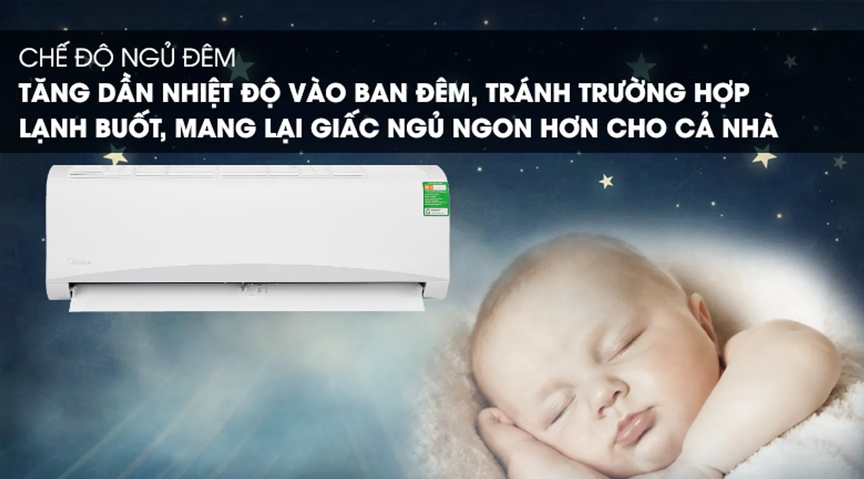 Máy lạnh Midea 1 HP MSAFA-10CRN8 - Chế độ ngủ đêm