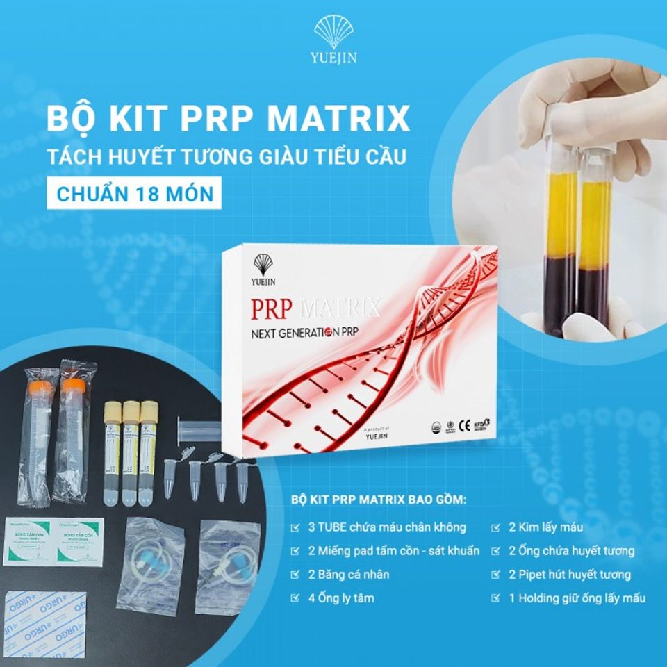 Bộ Kit PRP tách huyết tương giàu tiểu cầu PRP Matrix Yuejin 1