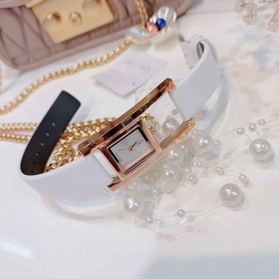 Đồng hồ nữ Calvin Klein K4H436L6 dây da trắng 1