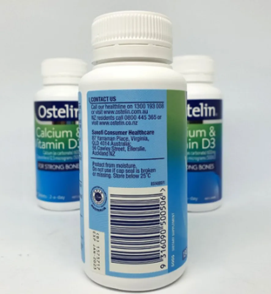 Viên Ostelin Calcium & Vitamin D3 giúp xương chắc khỏe - 130 Viên 3