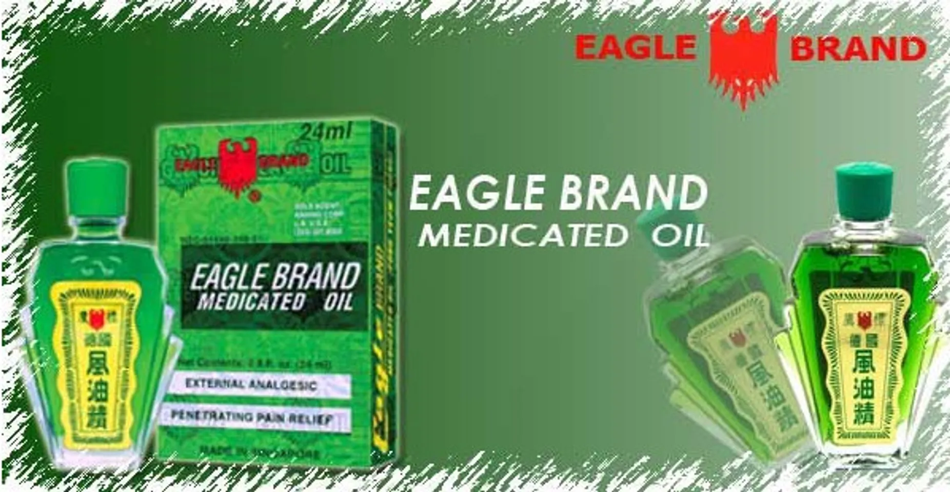 Dầu gió xanh Mỹ Eagle Brand Medicated Oil - 1 Set 12 chai 2