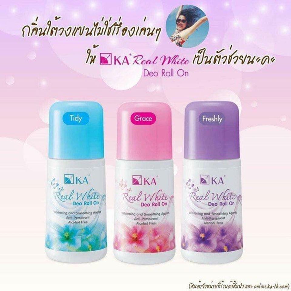 Lăn Khử Mùi Làm Trắng Nách KA Real White Deo Roll On Thái Lan 25ml 1