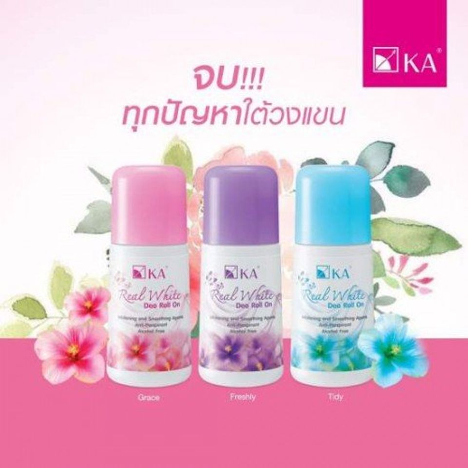 Lăn Khử Mùi Làm Trắng Nách KA Real White Deo Roll On Thái Lan 25ml 2