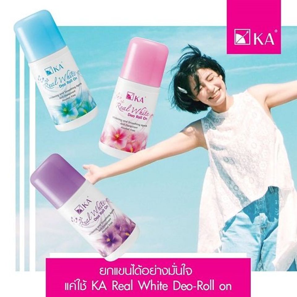 Lăn Khử Mùi Làm Trắng Nách KA Real White Deo Roll On Thái Lan 25ml 3