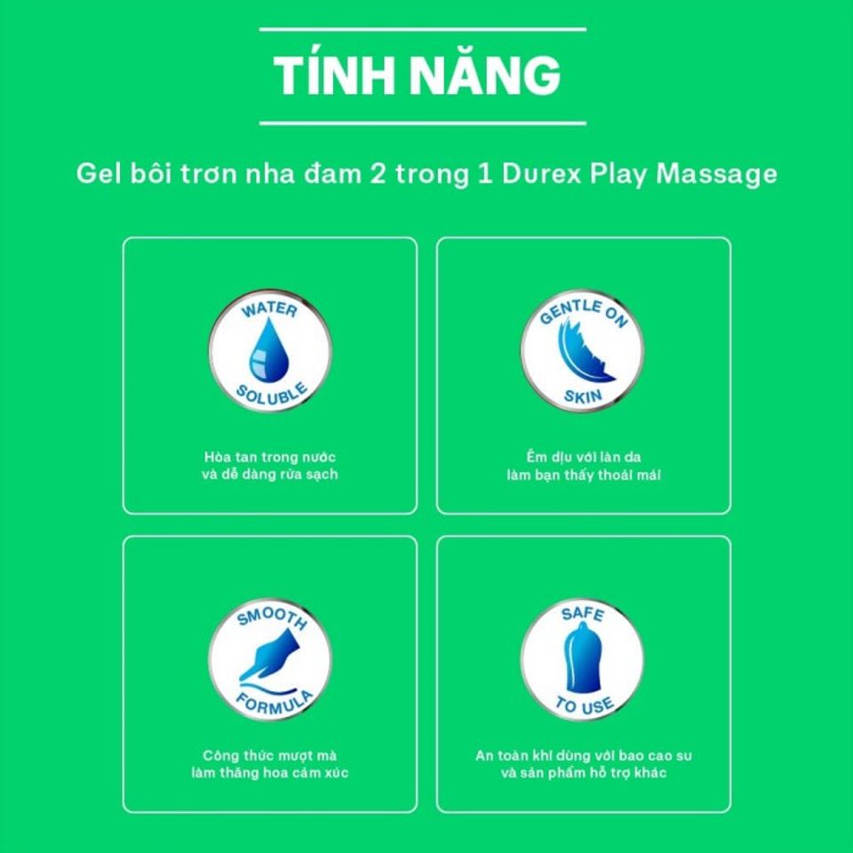 Gel Bôi Trơn Gốc Dầu Durex Play Massage 2 in 1 - Hương Nha Đam 2