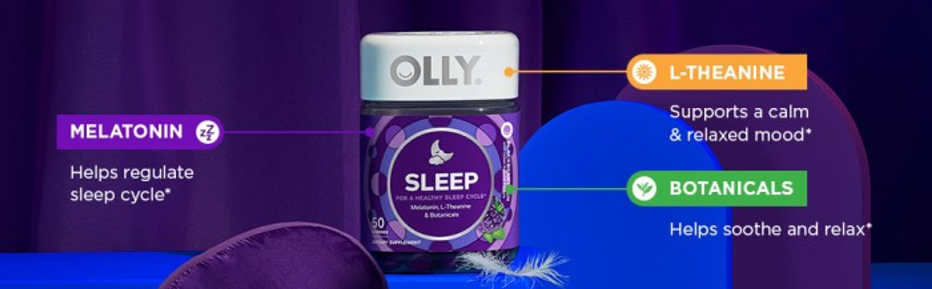 Kẹo dẻo hỗ trợ giấc ngủ Olly Sleep - 110 Viên - Nhập Mỹ 2