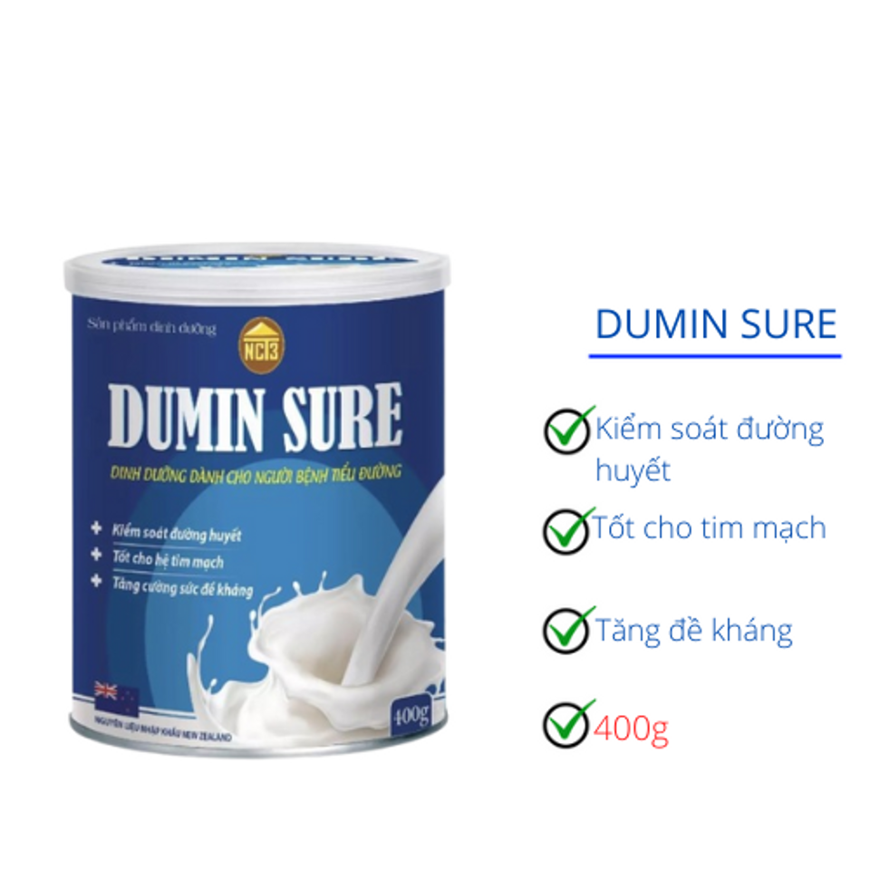 Sữa bột Dumin Sure tăng cường sức đề kháng– Hũ 400g 1