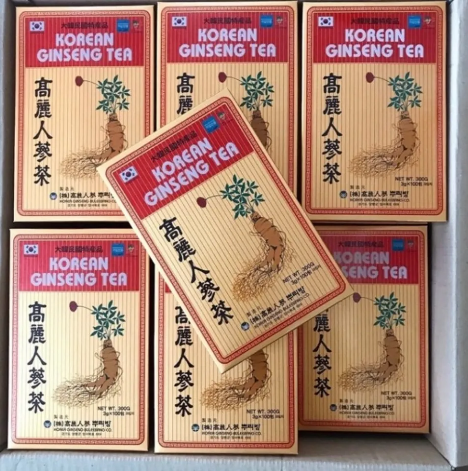 Trà Hồng Sâm Hàn Quốc Korea Ginseng Tea, hộp 100 gói 1