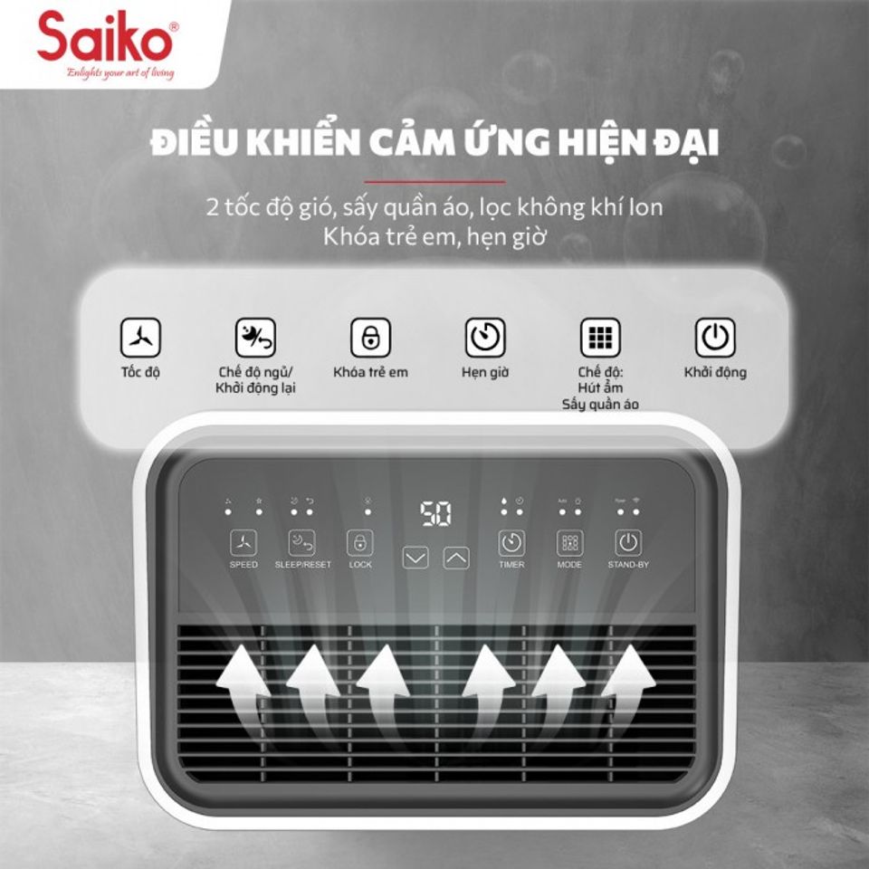 Máy hút ẩm không khí Saiko HDF-20 (20L/ngày) - Hàng chính hãng SAIKO 4