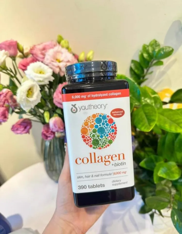 [Mẫu mới]  Viên Uống Collagen + Biotin Youtheory 390 viên của Mỹ 3