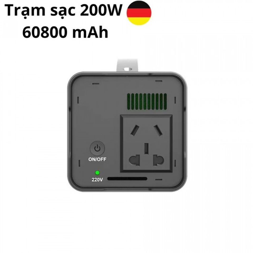 Trạm sạc tích điện Glucklich 200W 60800 mAh - Có đầu 220V tiện lợi 4