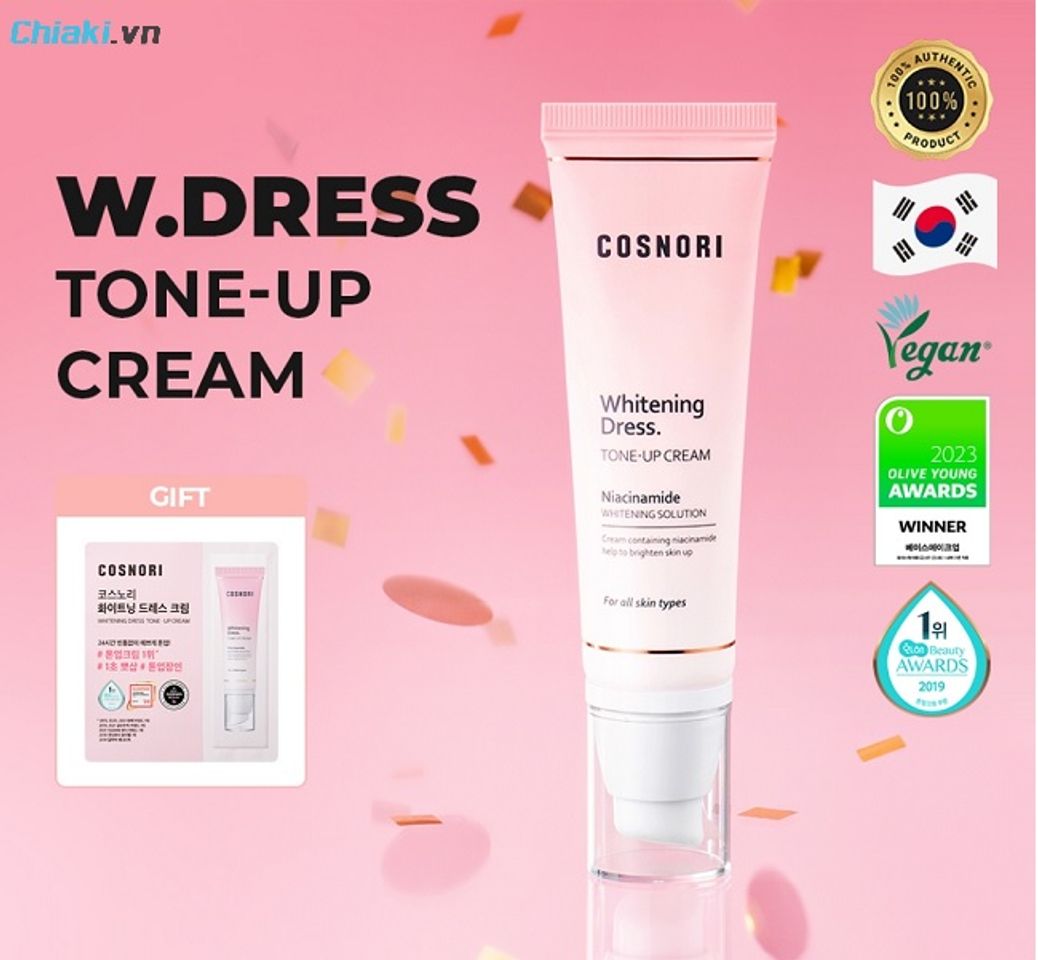 Kem lười H&agrave;n Quốc Cosnori n&acirc;ng tone dưỡng da, cải thiện sắc tố da