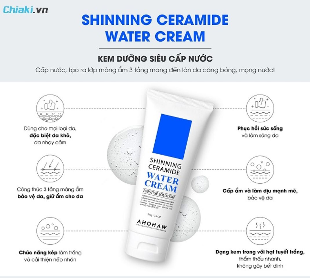 Kem dưỡng Ahohwa l&agrave;m dịu phục hồi l&agrave;n da ẩm mịn, sức sống
