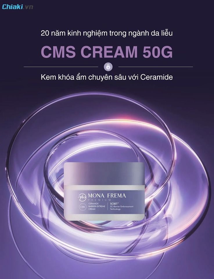 Kem dưỡng kh&oacute;a ẩm Mona Frema Ceramide Barrier hỗ trợ phục hồi da cao cấp