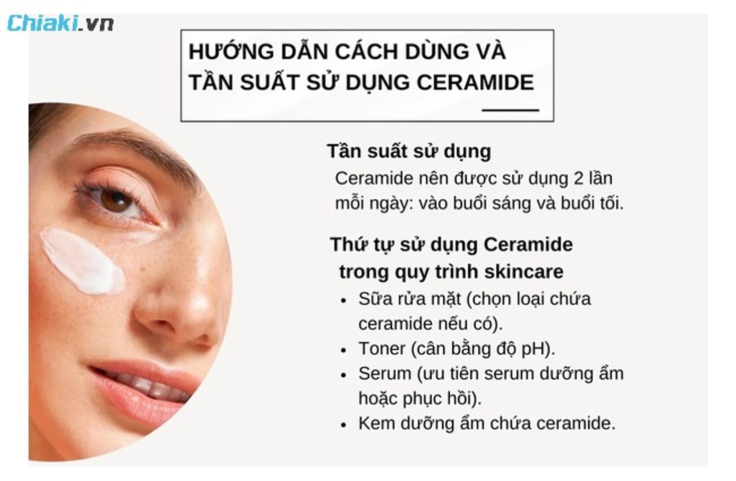 C&aacute;ch d&ugrave;ng kem dưỡng Ceramide để đạt hiệu quả tối ưu
