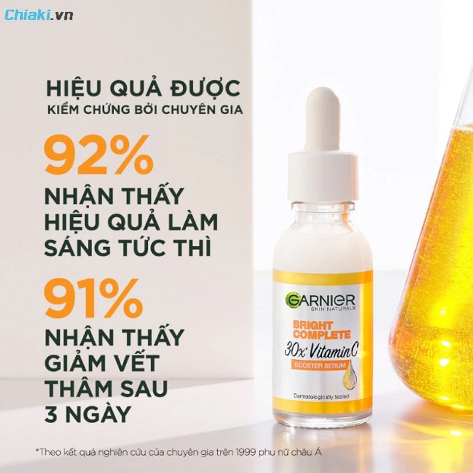 Serum Garnier ch&iacute;nh l&agrave; c&ocirc;ng thức l&agrave;nh t&iacute;nh v&agrave; được c&ocirc;ng bố r&otilde; r&agrave;ng