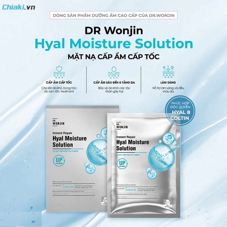 Mặt nạ Wonjin Instant Hydrating cấp ẩm nhanh cho da sau điều trị nhẹ như laser độ thấp, peeling