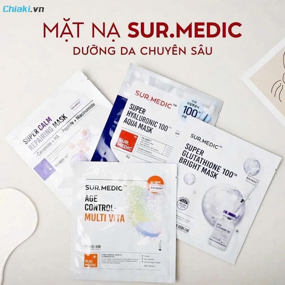 Mặt nạ Sur Medic c&oacute; 4 d&ograve;ng nhắm tới v&agrave;o một mục ti&ecirc;u chăm s&oacute;c da ri&ecirc;ng biệt