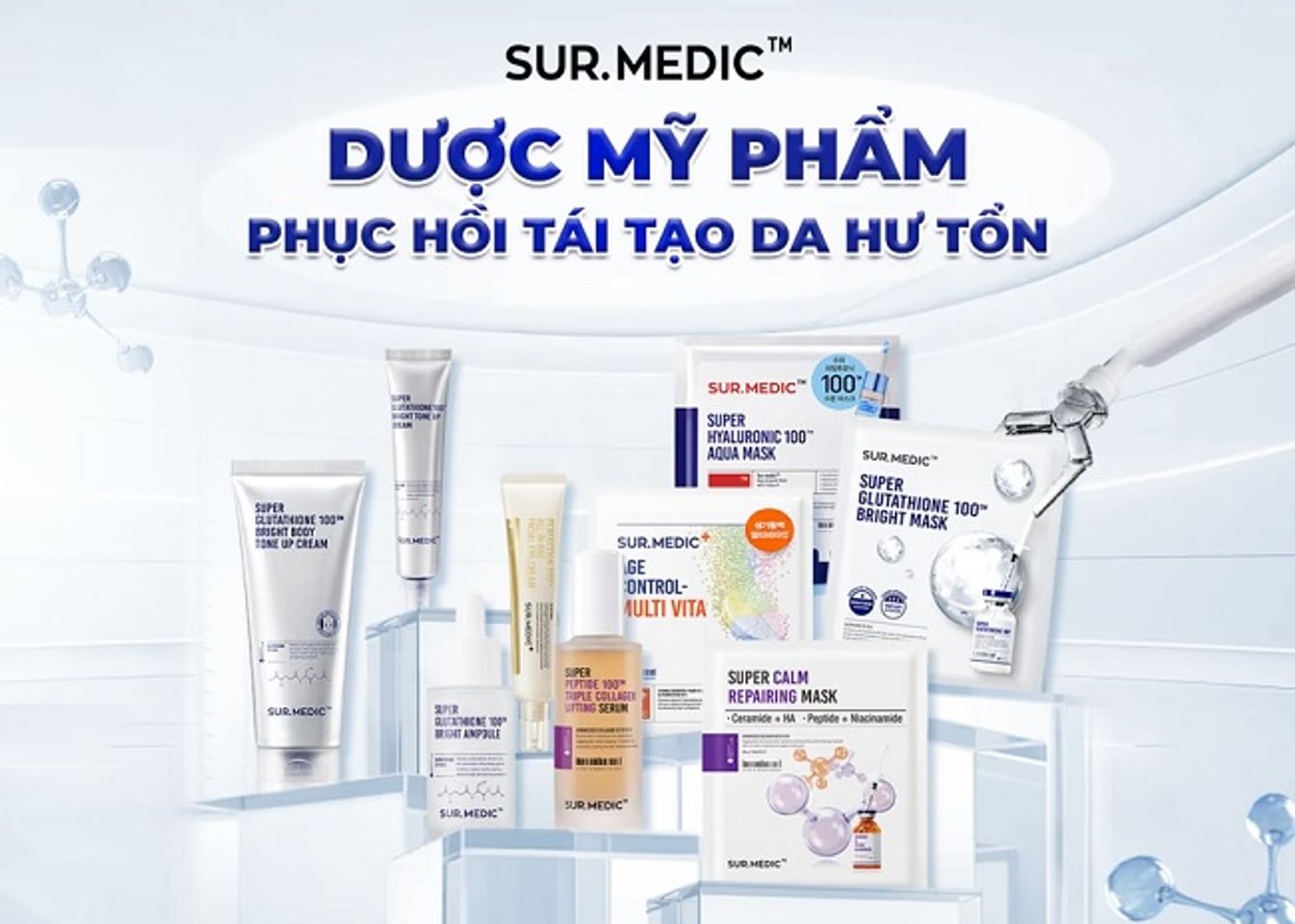 Thương hiệu dược mỹ phẩm Sur.Medic H&agrave;n Quốc cung cấp c&aacute;c giải ph&aacute;p chăm s&oacute;c da chuy&ecirc;n s&acirc;u