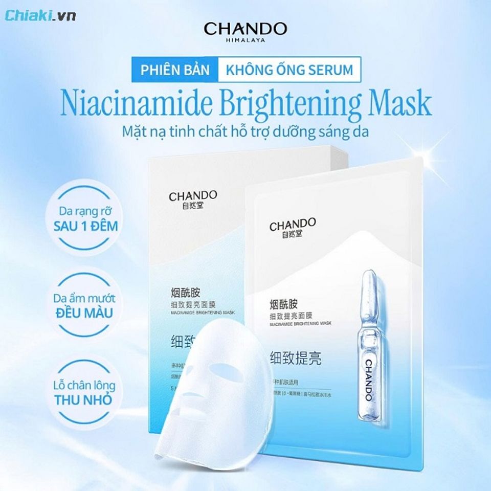 Mặt nạ Chando Niacinamide Brightening cải thiện c&aacute;c khuyết điểm sắc tố một c&aacute;ch r&otilde; rệt