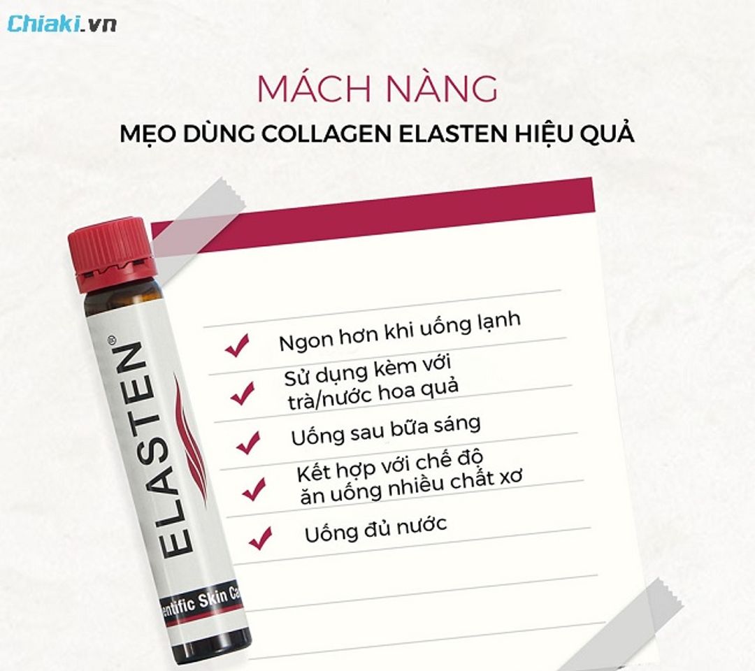 C&aacute;ch uống Collagen Elasten Đức ngon hơn v&agrave; dễ uống hơn