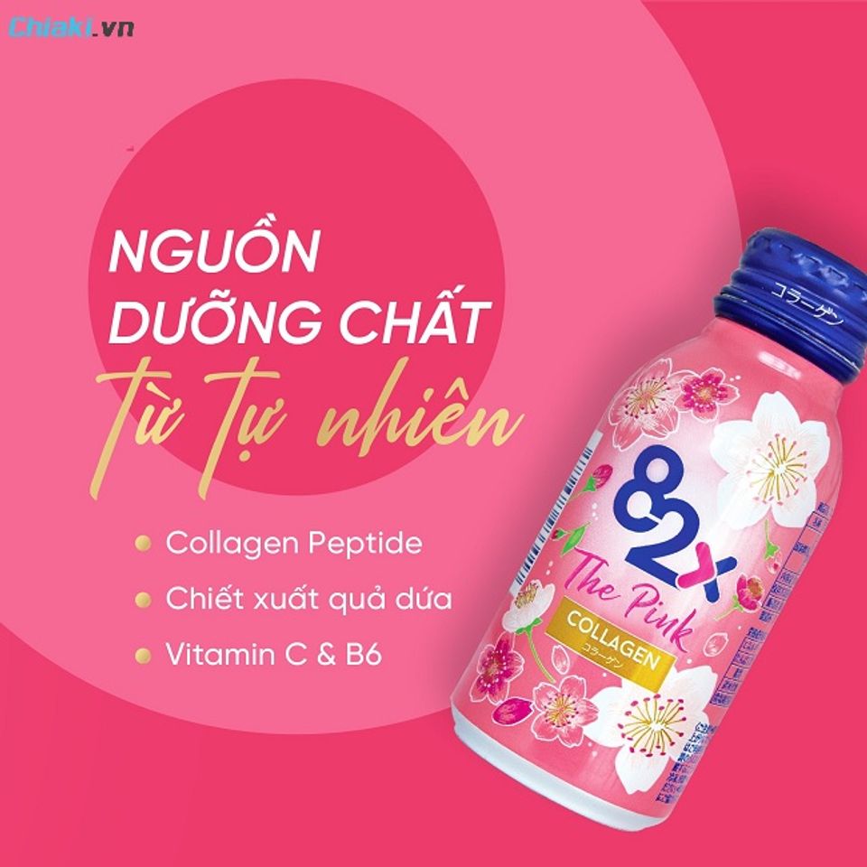 Nước uống collagen 82X The Pink Nhật Bản đ&aacute;nh gi&aacute; cao về khả năng l&agrave;m da căng mịn