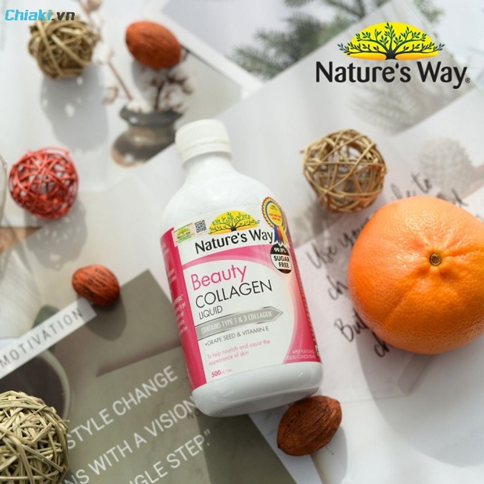 Collagen nước Nature&rsquo;s Way Beauty Collagen Liquid &Uacute;c mềm hơn, mịn hơn, đ&agrave;n hồi tốt hơn