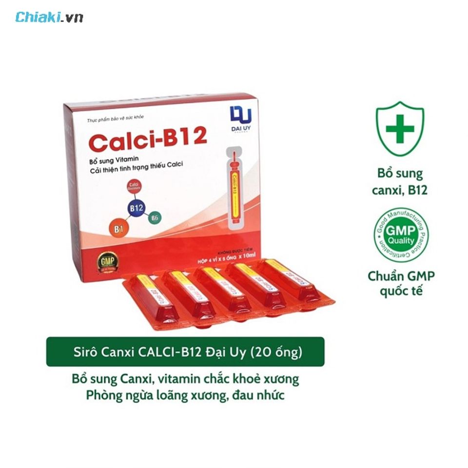 Thuốc canxi dạng nước Calci B12&nbsp;th&iacute;ch hợp với nhu cầu bổ sung dinh dưỡng cơ bản cho trẻ em v&agrave; người lớn